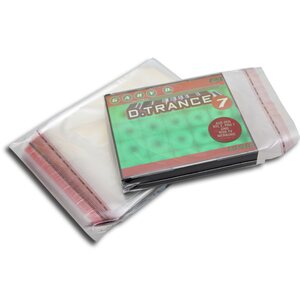 Protected Suojamuovi CD tuplakoteloon 100kpl ohut, sulkija tarralla